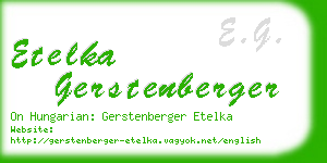 etelka gerstenberger business card